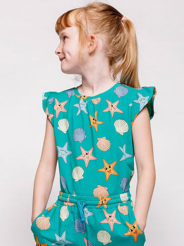 Småfolk Shirt "Seesterne" turquoise/meerkleurig