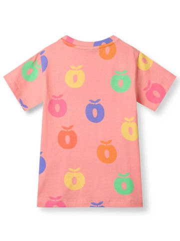Småfolk Shirt "Äpfel" in Orange/ Bunt