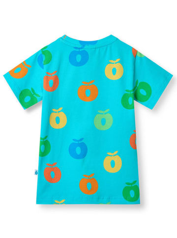 Småfolk Koszulka w kolorze niebieskim ze wzorem