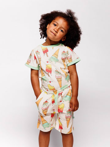 Småfolk Szorty "Eis" w kolorze kremowym ze wzorem