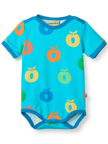 Småfolk Body w kolorze niebieskim ze wzorem