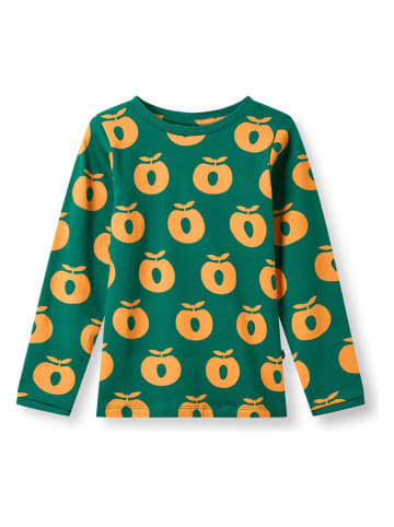 Småfolk Longsleeve "Äpfel" in Grün