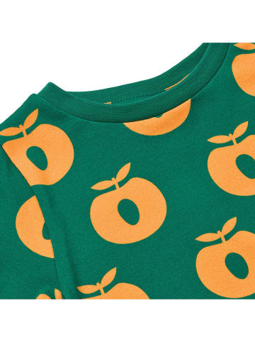Småfolk Longsleeve "Äpfel" in Grün