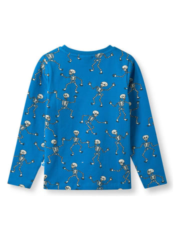 Småfolk Longsleeve "Skelet" blauw