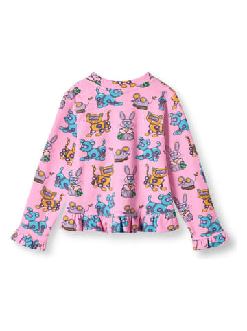Småfolk Longsleeve "Roboter-Haustiere" in Rosa
