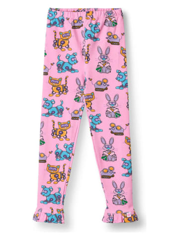 Småfolk Legging "Robothuisdieren" lichtroze