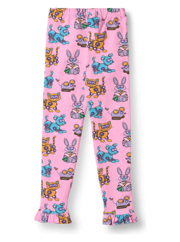 Småfolk Legging "Robothuisdieren" lichtroze