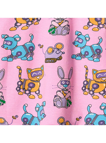 Småfolk Leggings "Roboter-Haustiere" in Rosa