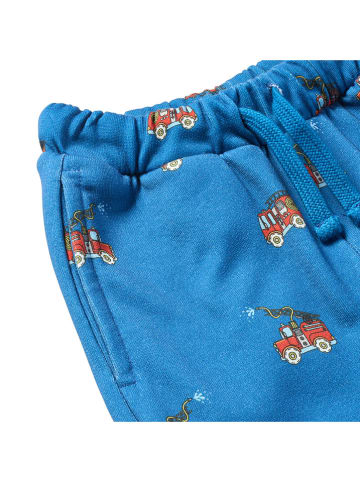 Småfolk Sweatbroek "Brandweerauto" blauw
