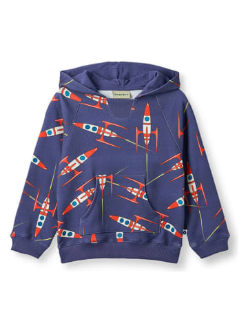 Småfolk Hoodie "Ruimteschepen" donkerblauw