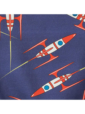 Småfolk Hoodie "Ruimteschepen" donkerblauw