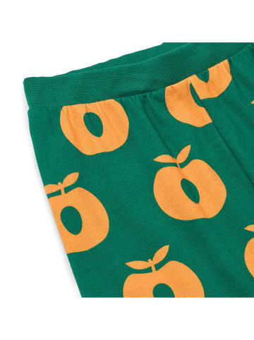 Småfolk Pyjama "Äpfel" in Grün