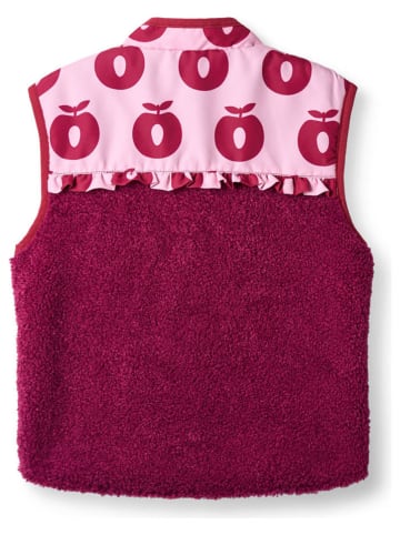 Småfolk Fleeceweste "Äpfel" in Rot/ Rosa