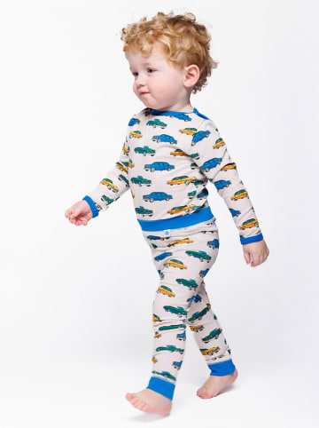 Småfolk Legginsy "Elstar" w kolorze niebiesko-białym