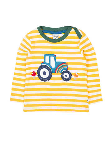 Frugi Koszulka "Orion" w kolorze żółto-białym