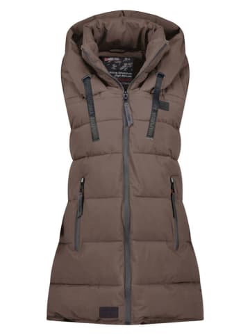 ANAPURNA Doorgestikte bodywarmer "Dolbana" bruin