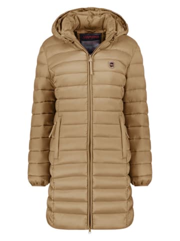 ANAPURNA Doorgestikte mantel "Akitalana" taupe