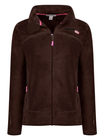 ANAPURNA Fleece vest "Uternel" donkerbruin