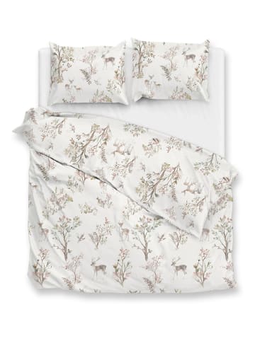 Zo!Home Flanellen beddengoedset "Hazel" crème/lichtbruin