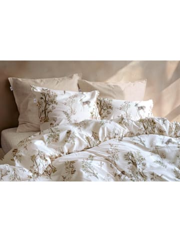 Zo!Home Flanell-Bettwäsche-Set ''Hazel'' in Creme/ Hellbraun