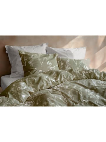 Heckett Lane Flanell-Bettwäsche-Set ''Yarrow'' in Grün