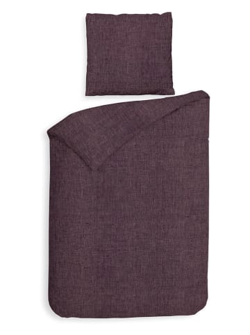 HNL Flanellen beddengoedset "Franela" paars