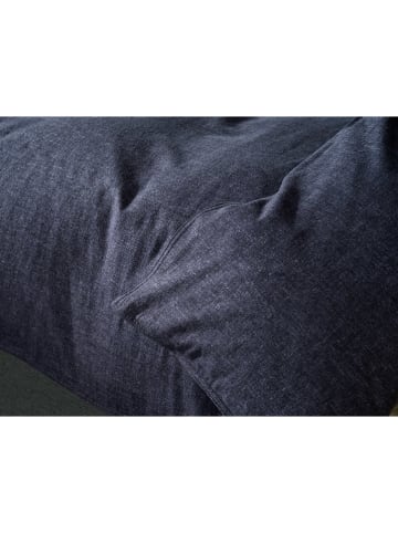 HNL Flanellen beddengoedset "Franela" donkerblauw