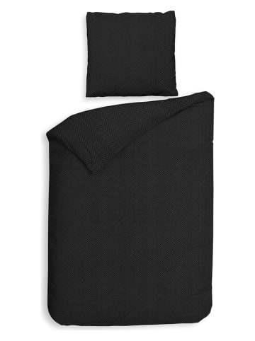 HNL Flanellen beddengoedset "Spina" antraciet