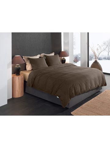 HNL Flanellen beddengoedset "Franela" bruin