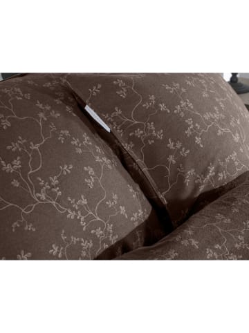 HNL Flanellen beddengoedset "Alloro" bruin