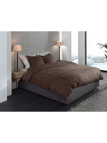 HNL Flanellen beddengoedset "Alloro" bruin