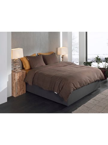 HNL Flanellen beddengoedset "Spina" bruin