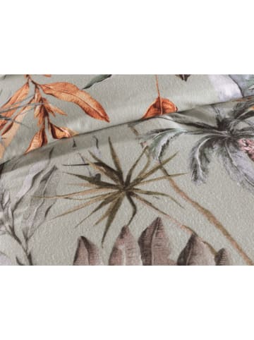Heckett Lane Flanellen beddengoedset "Areca" mintgroen