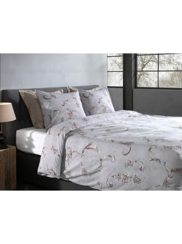 Heckett Lane Komplet pościeli flanelowej "Rosalie" w kolorze szarym