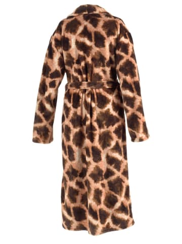 Zo!Home Szlafrok "Giraffe" w kolorze brązowo-jasnobrązowym