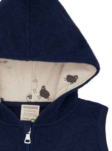 loud + proud Wełniana kamizelka w kolorze granatowym