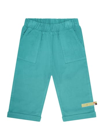 loud + proud Spodnie sztruksowe w kolorze błękitnym