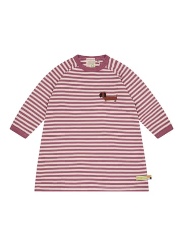 loud + proud Sukienka w kolorze jasnoróżowo-kremowym