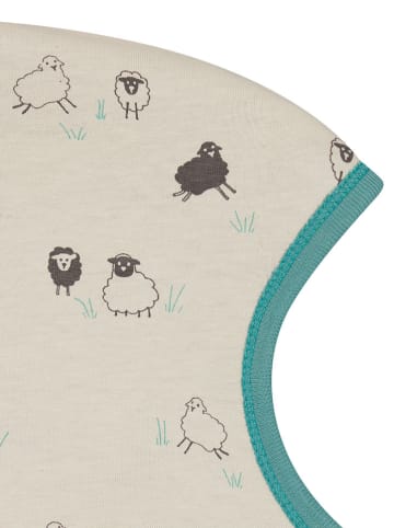 loud + proud Woll-Sturmhaube in Hellblau/ Beige