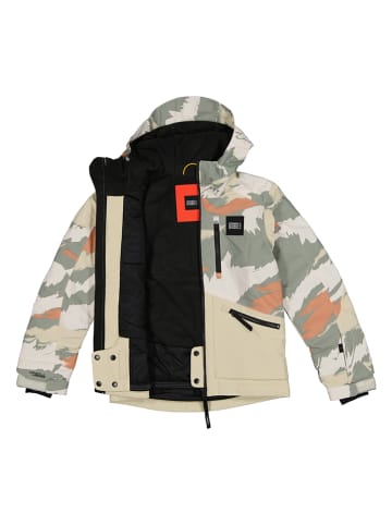 O'Neill Kurtka narciarska w kolorze beżowo-szaro-pomarańczowym