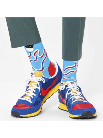 Happy Socks Sokken lichtblauw/rood