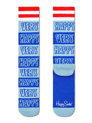 Happy Socks Skarpety "Happy stripe" w kolorze niebieskim