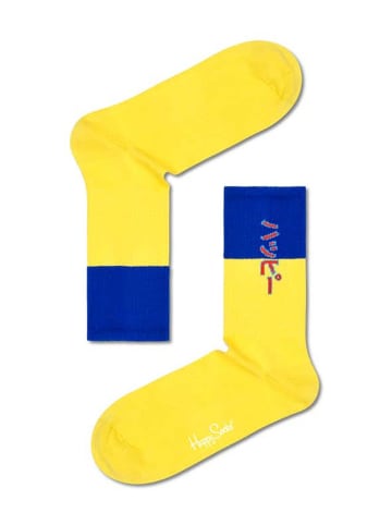 Happy Socks Sokken geel/blauw