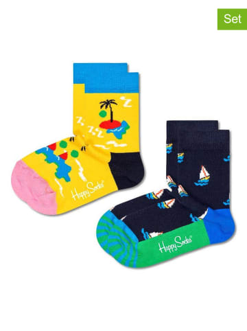 Happy Socks Skarpety (2 pary) "Island in the sun" ze wzorem