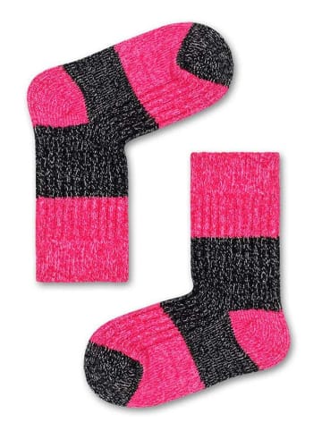 Happy Socks Skarpety w kolorze różowo-czarnym