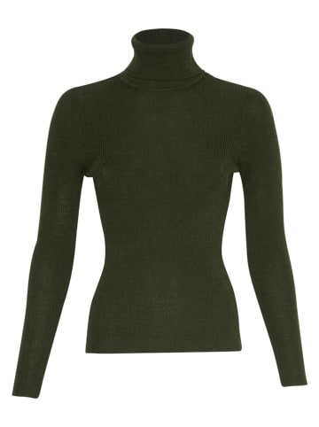 MOSS COPENHAGEN Wollen coltrui "Rigmor Avalina" donkergroen