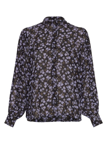 MOSS COPENHAGEN Bluse in Schwarz/ Lila