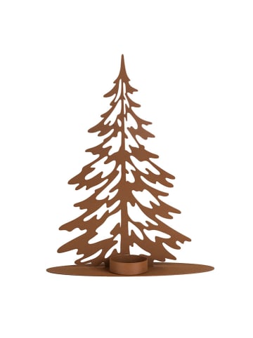 Hollybell Świecznik w kolorze rdzawobrązowym - 23,5 x 30 x 8 cm