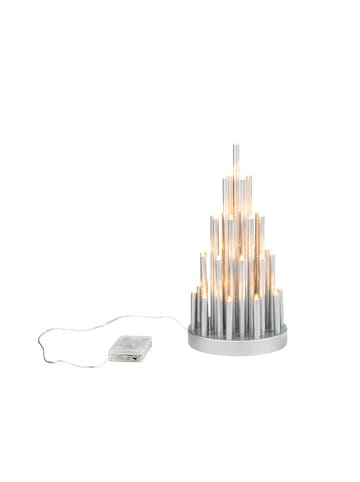 Hollybell LED-Dekoleuchte in Silber - (L)16 x (B)16 x (H)32 cm