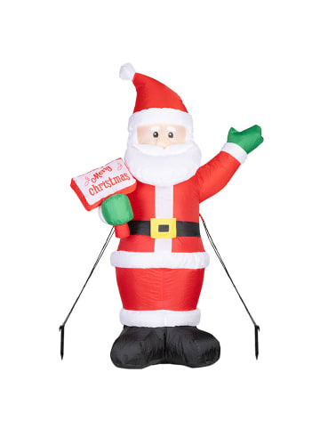 Hollybell Aufblasbare LED-Dekofigur in Rot - (B)78 x (H)126 x (T)50 cm